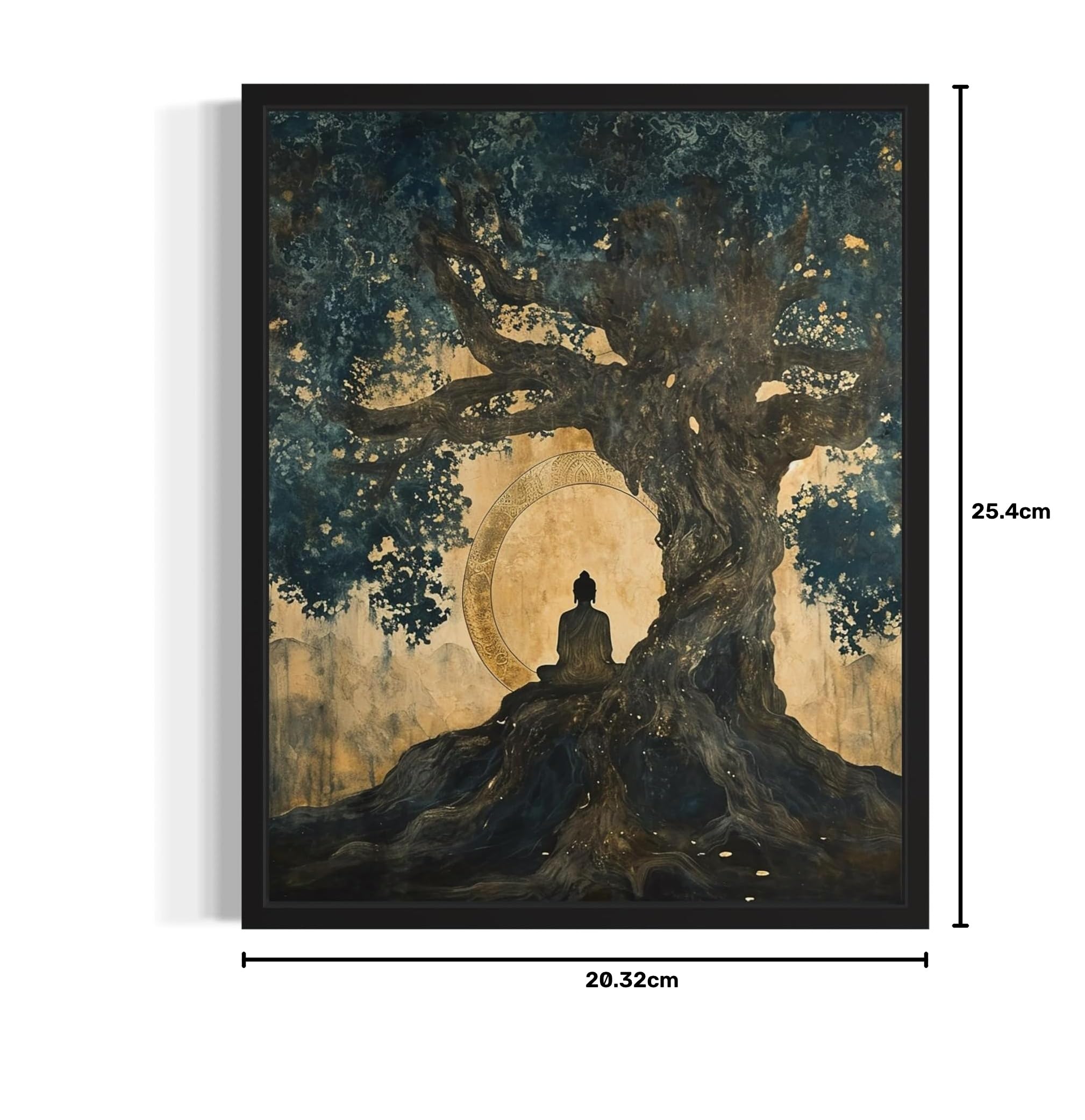 Amazon.co.jp: 仏菩提樹 フレームなしアートプリントポスター、宗教的